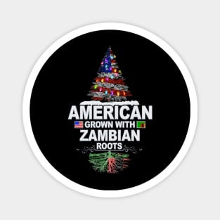 Christmas Tree  American Grown With Zambian Roots - Gift for Zambian From Zambia Magnet